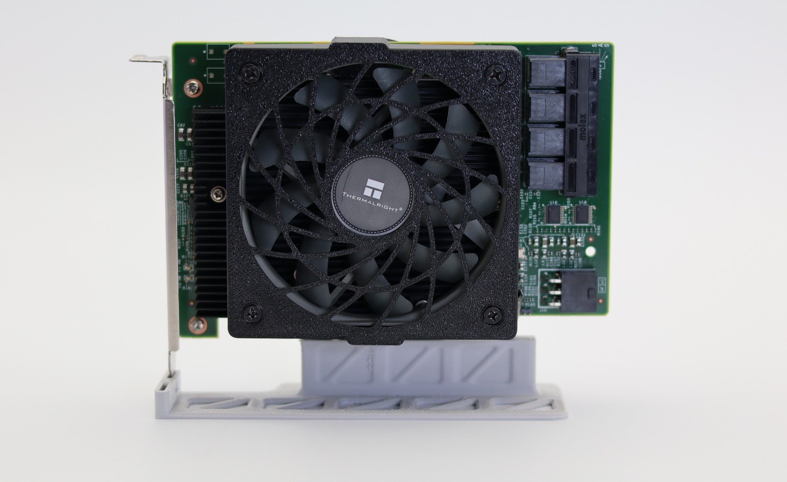 Cooling Fan Shroud for a LSI 9300-16i : 92mm x 15mm Fan : HBA Cooling with guard