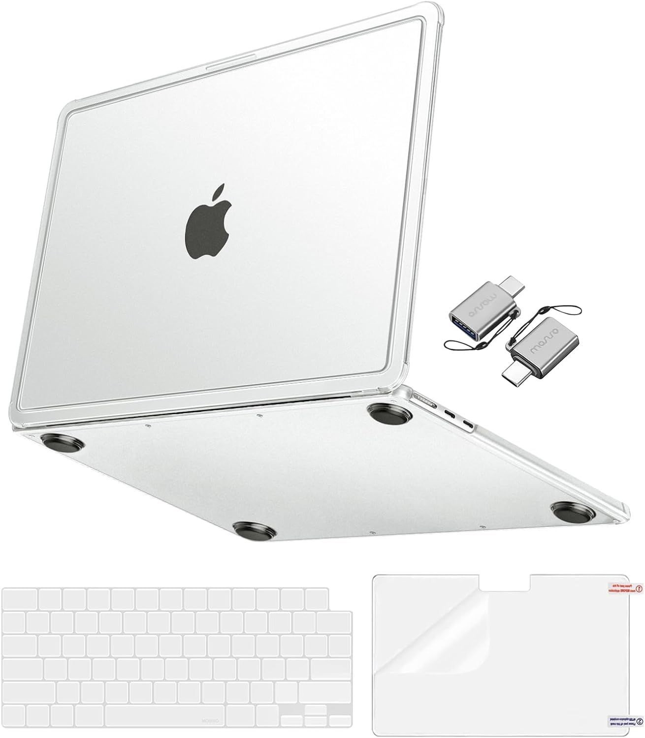 MacBook Air 15 inch Case M5 M4 M3 M2, Matte Clear Protective Hard Shell & Keyboa
