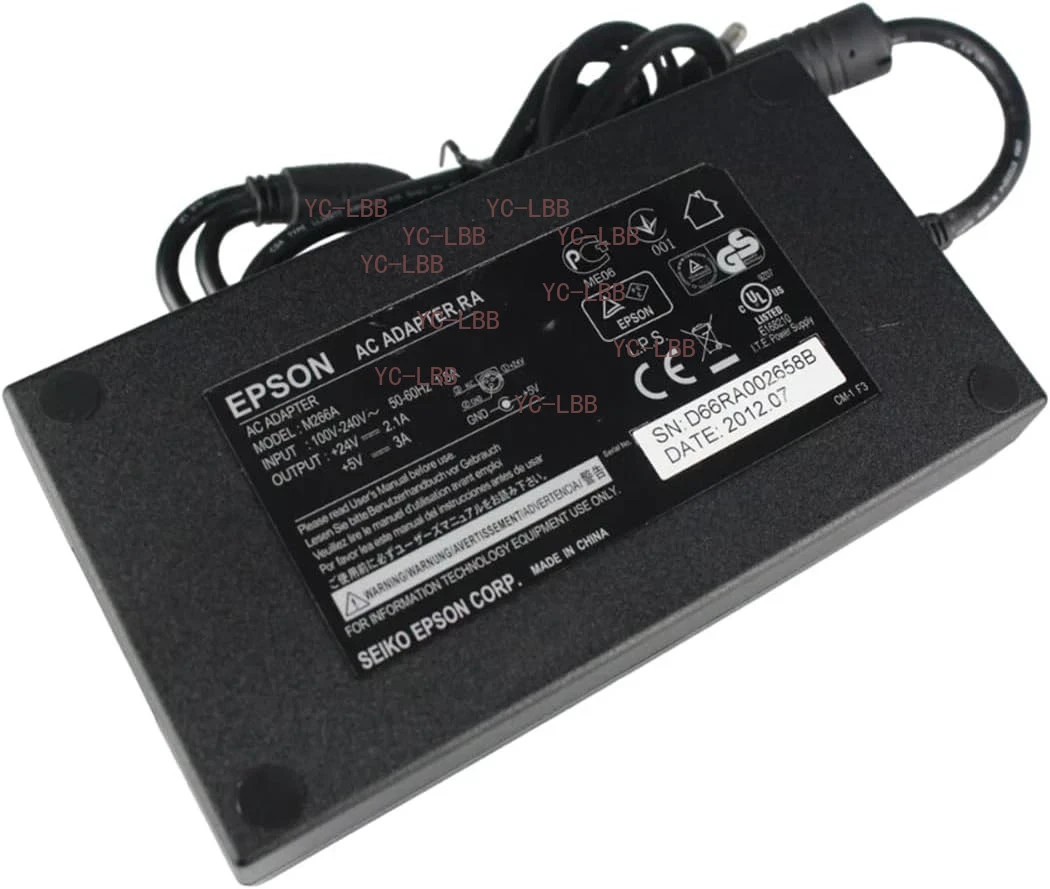 Original EPSON +24V2.1A +5V3A Power Adapter Charger M266A Dual output dedicated