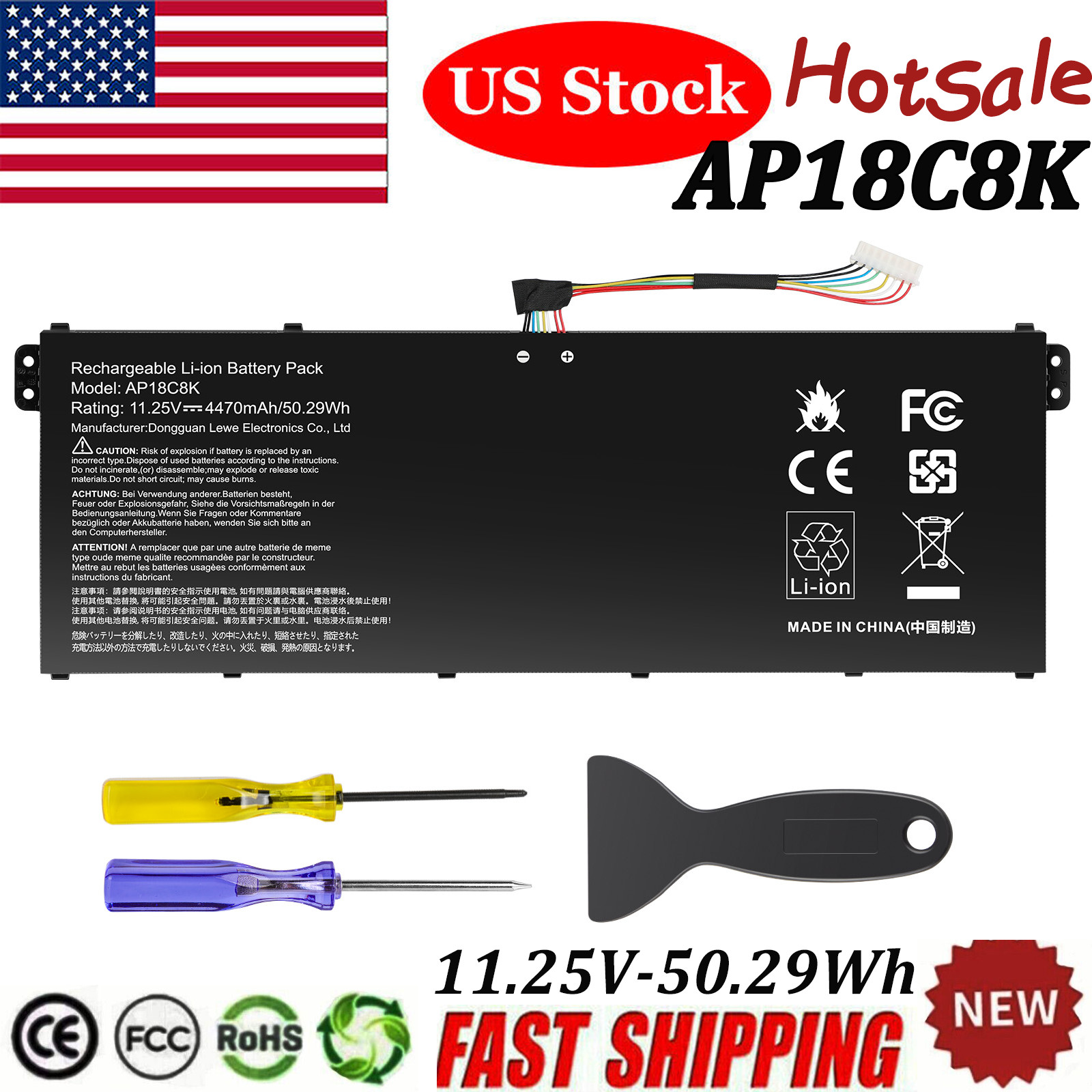 AP18C8K Battery For ACER Aspire 5 A514-52 Chromebook 314 C933 Swift 3 SF314-42