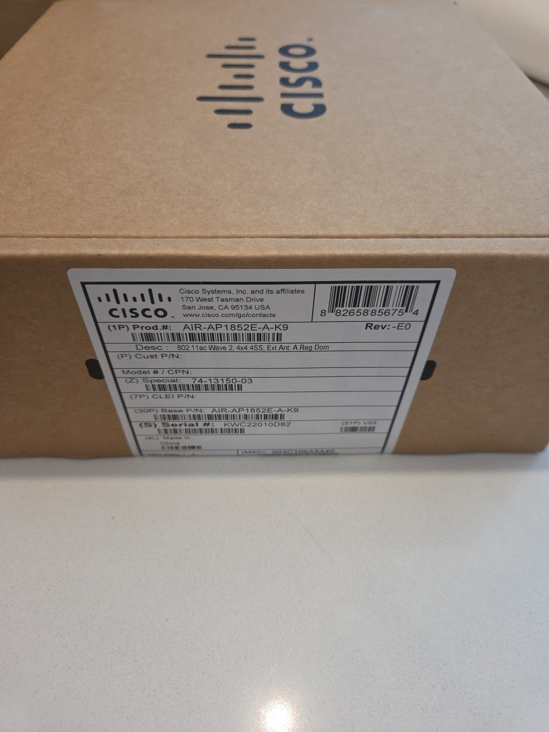 New Sealed Cisco AIR-AP1852E-B-K9 Dual-band controller