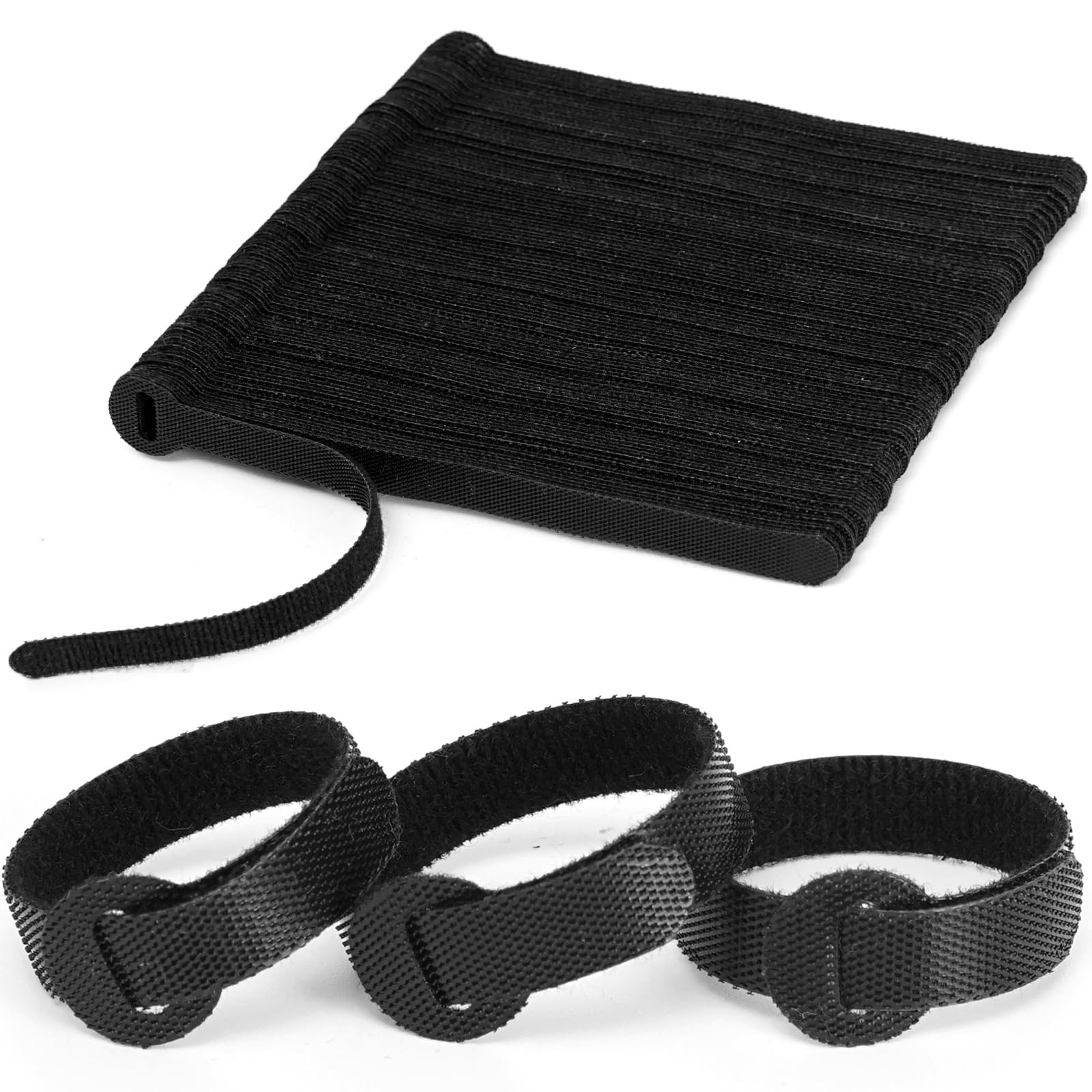 150PCS Reusable Fastener Straps - 6 Inch Cable 6 Inch,150pcs, Black