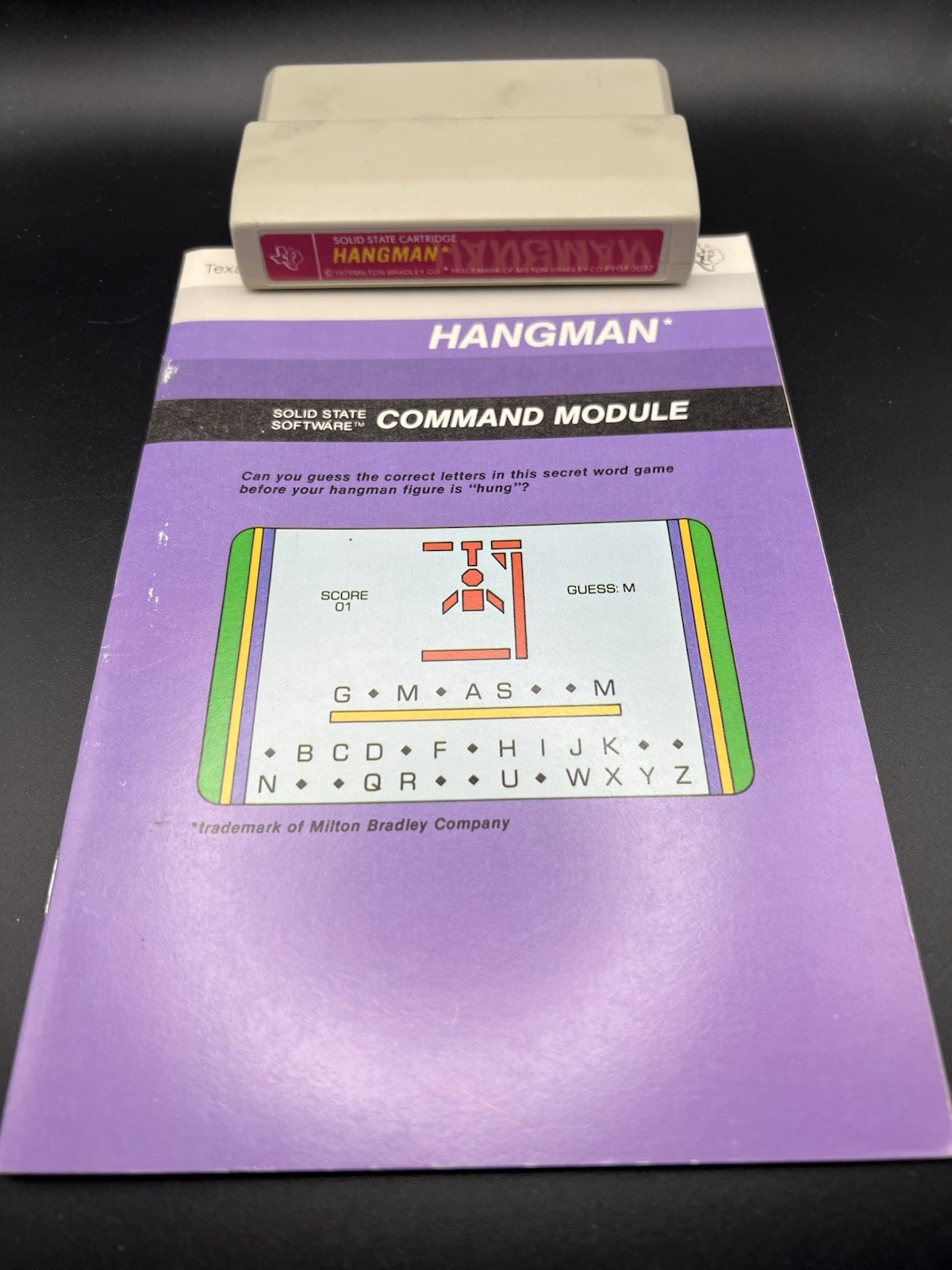 Texas Instruments Hangman Cartridge And Manual TI-99/A4