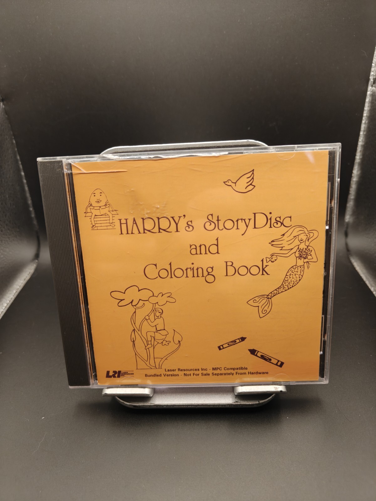 Harry's StoryDisc & Coloring Book CD-ROM 1993 PC Mac Laser Resources OEM Rare