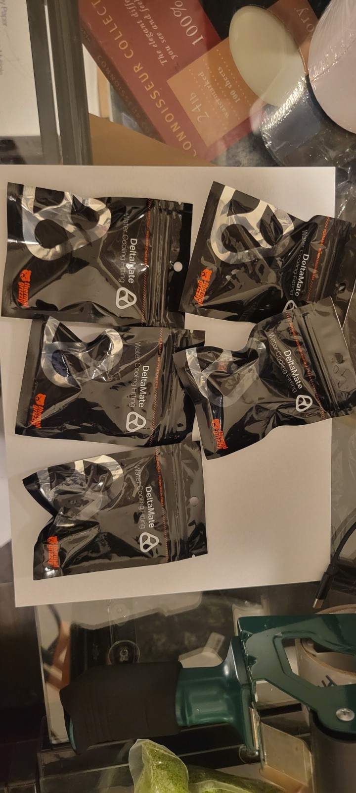 Thermal Grizzly DeltaMate Fittings Lot of 5 Black NEW ST16 HT16 Rotary T MF28 