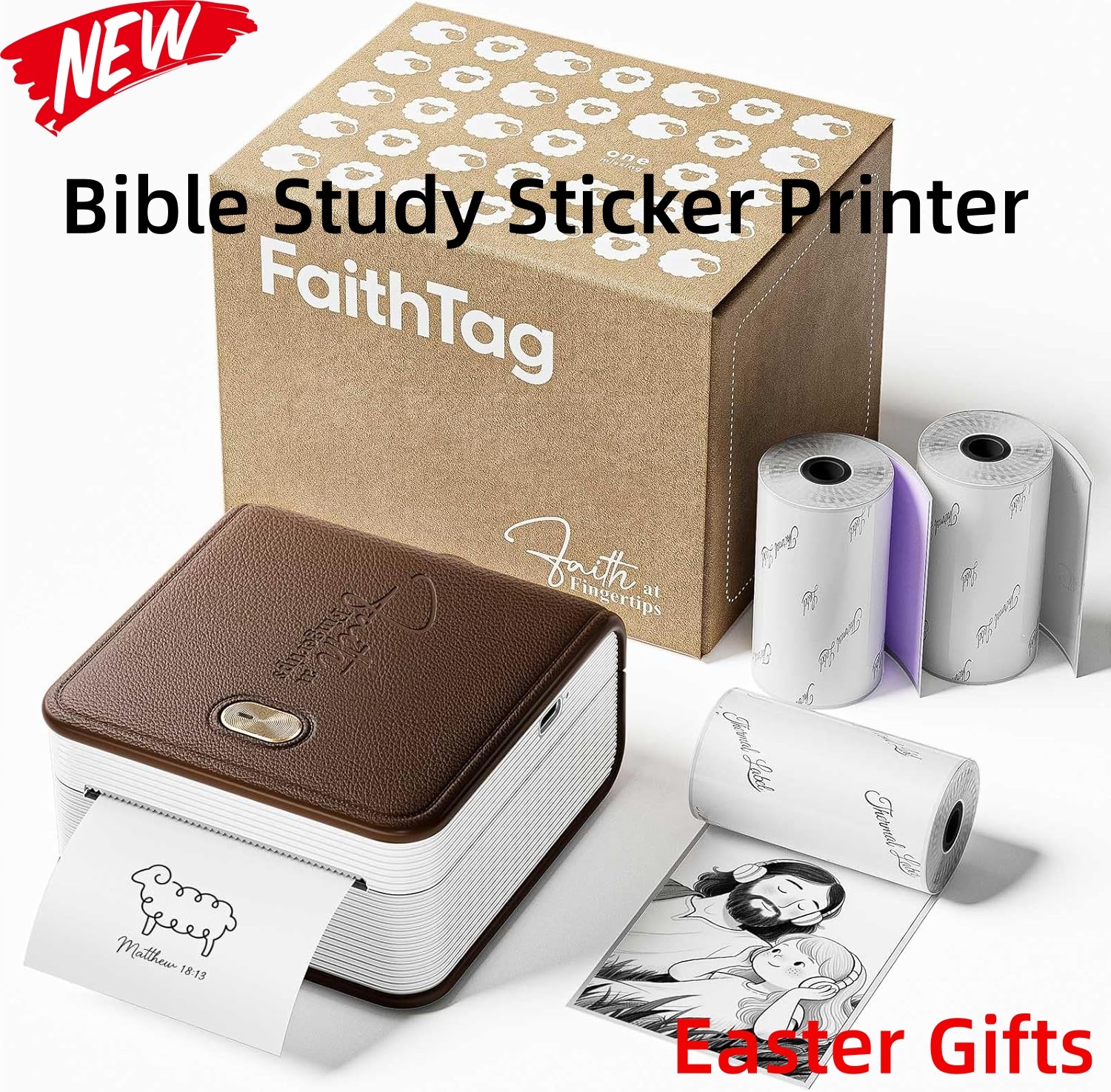 FaithTag Bible Study Journaling Supplies Verse Mini Sticker Printer for  Easter