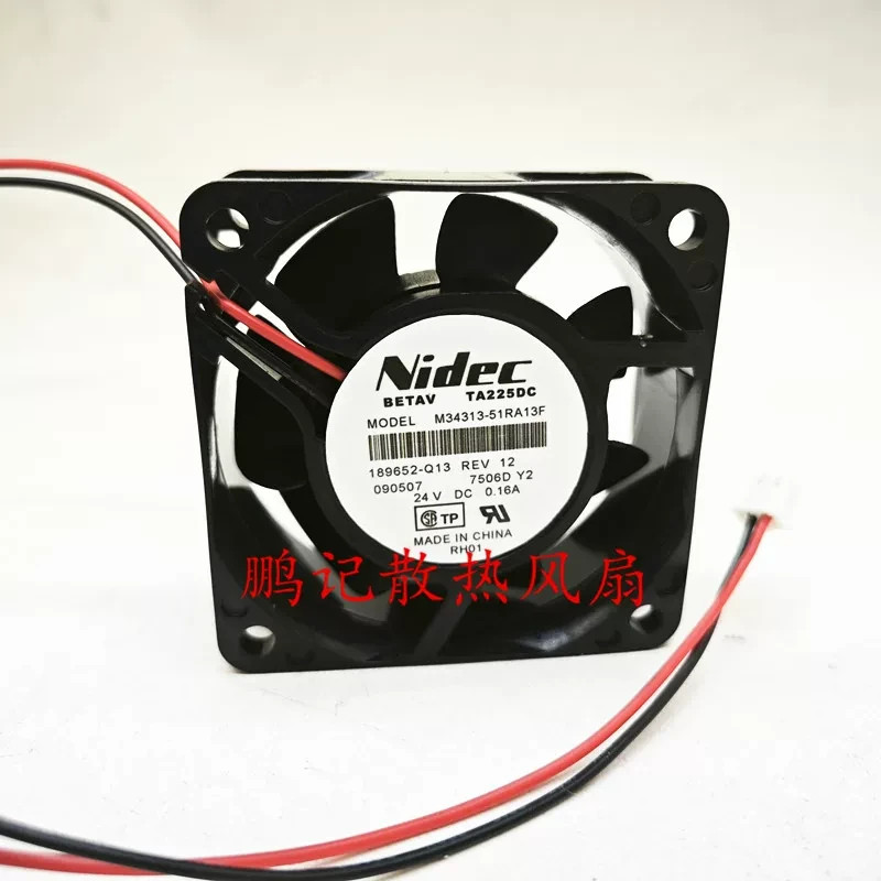 1PCS  NIDEC TA225DC M34313-51RA13F 24V DC 0.16A 6025 Inverter Fan