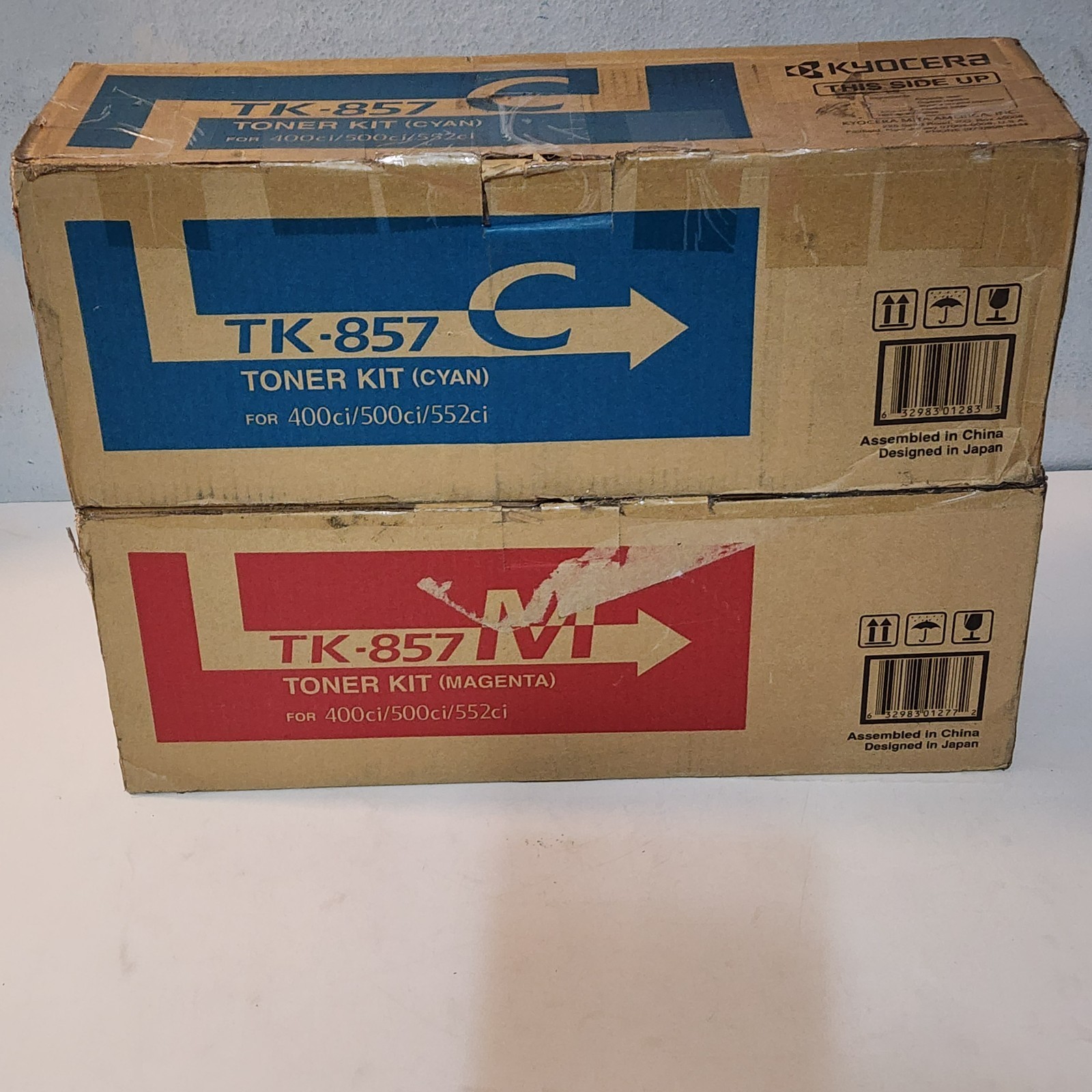 Copystar Kyocera TK-857 Cyan Magenta Toner Kit Genuine New Sealed Lot Of 2