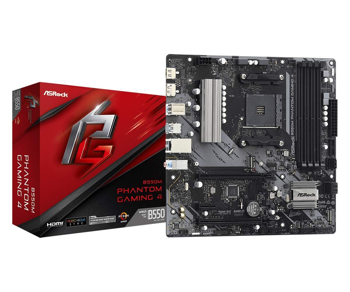 ASRock B550M Phantom Gaming 4 (90-MXBE90-A0UAYZ)
