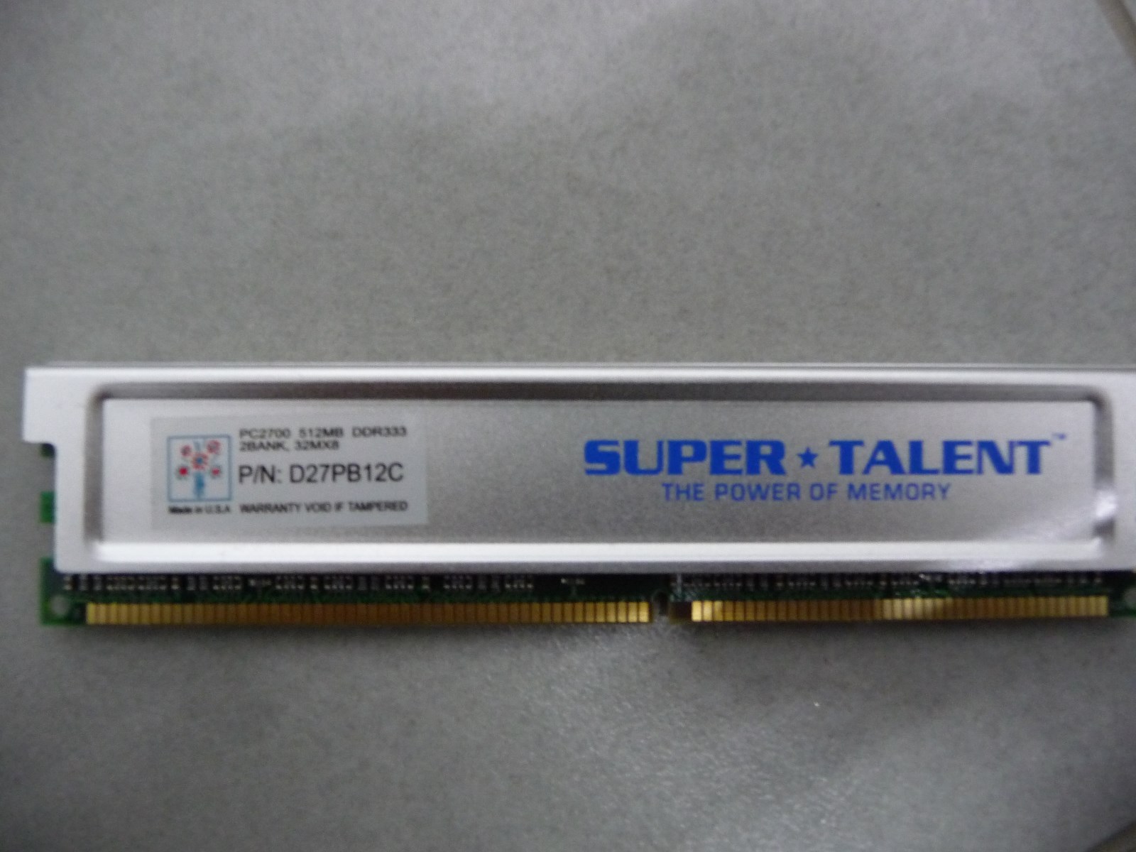 Super Talent 512 MB SD DDRRAM Memory (D27PB12C)