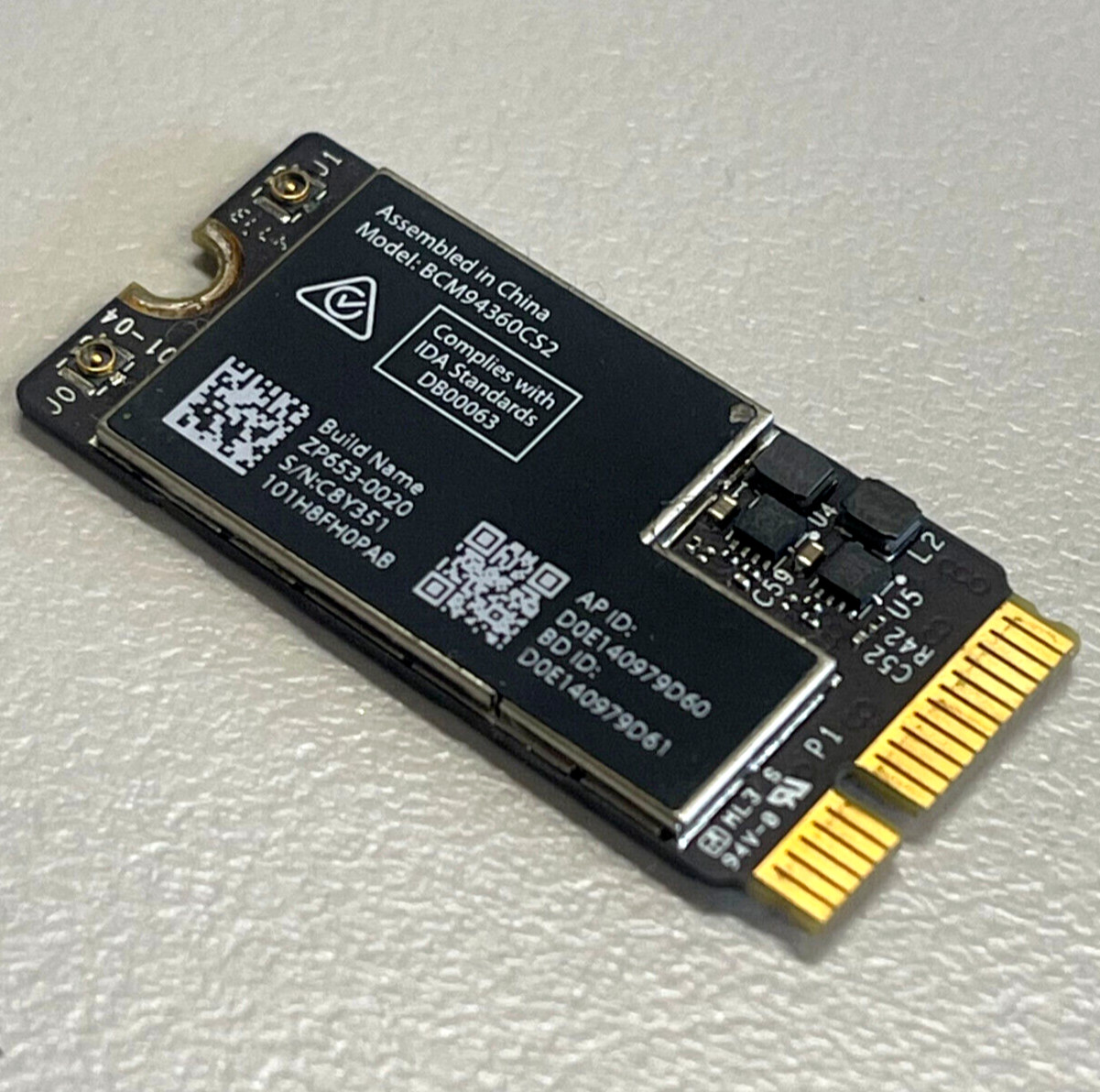 OEM Apple MacBook Air A1465 2013-2015 Airport BT WiFi Card BCM94360CS2 661-7465