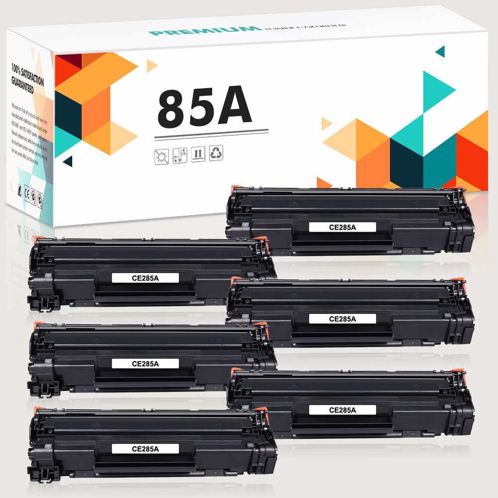 6PK CE285A Black Toner Cartridges For HP 85A LaserJet P1102 P1102W M1212NF MFP