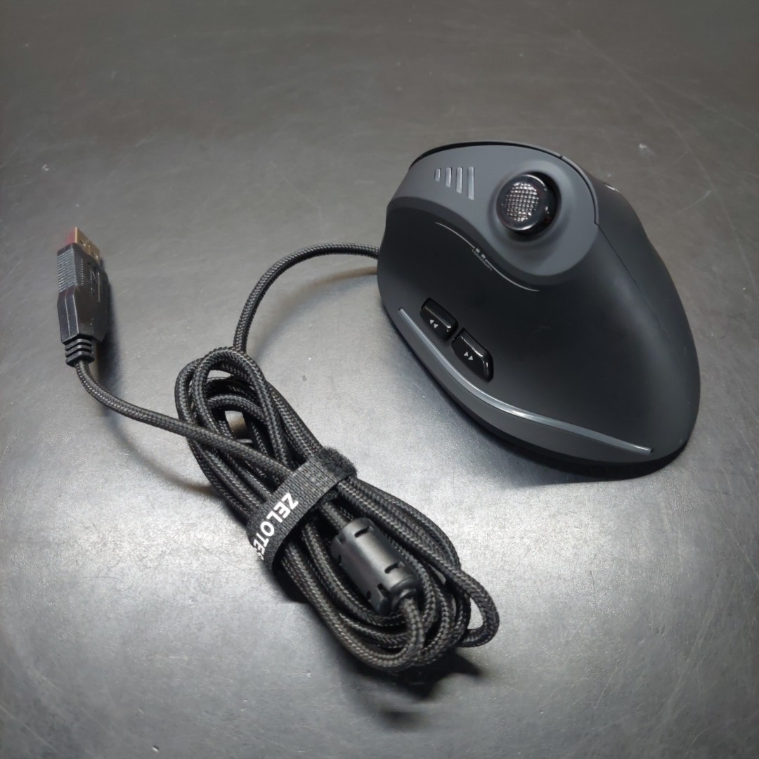 ZELOTES C-18 10000DPI Adjustable Optical Gaming USB Wired Vertical Mouse
