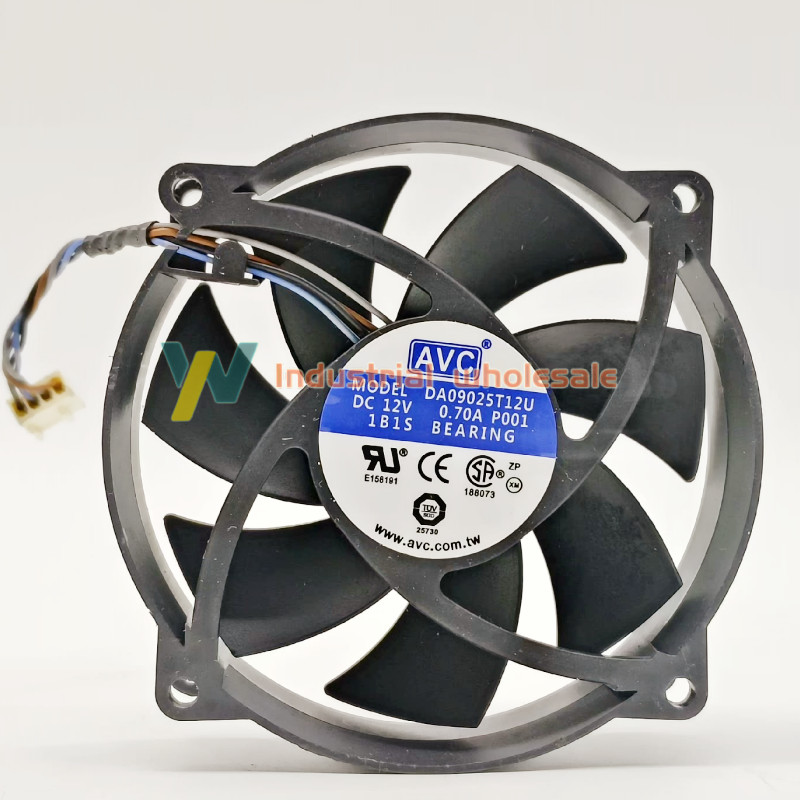 1PC new AVC DA09025T12U 92mm 80mmx25mm 1B1S Bearing Cooling Fan 12V 0.70A 4Pin