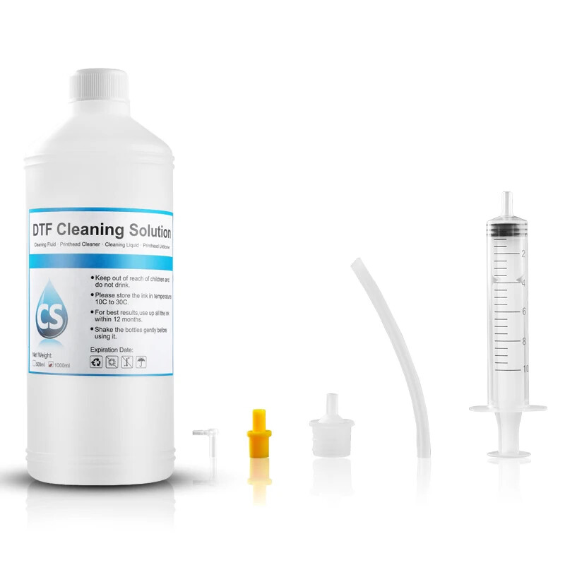 1000ML DTF Ink Cleaning Liquid Kit 1000ML for Epson Print Head XP600 TX800 I3200