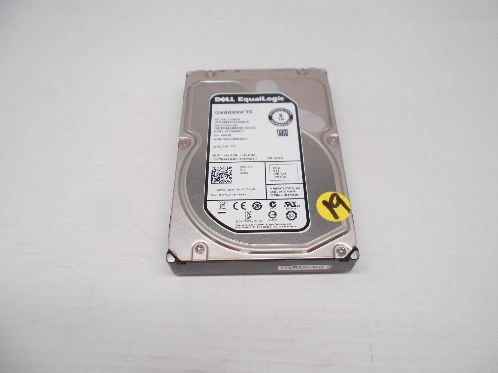 Dell Equallogic 2TB SATA Hard Drive 9YZ168-236 PS6500 PS6000 PS6010 2P4N9