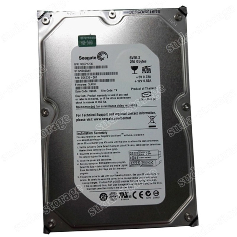 1PCS Seagate SV35.2 250GB ST3250820AV 7200 RPM PATA IDE 3.5" Internal HDD Hard