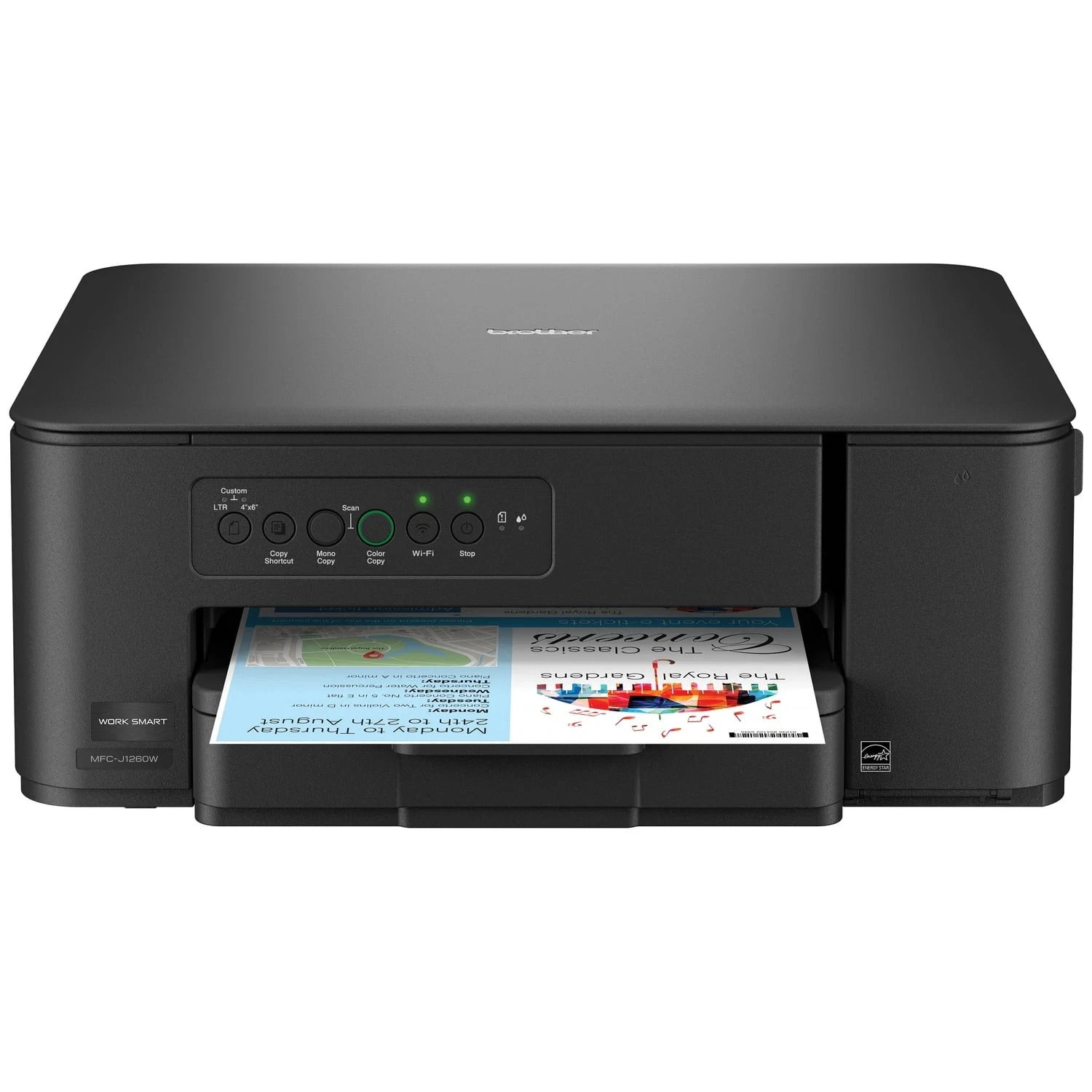 Brother Work Smart MFC-J1260W Wireless Color Inkjet All-in-One Printer Black