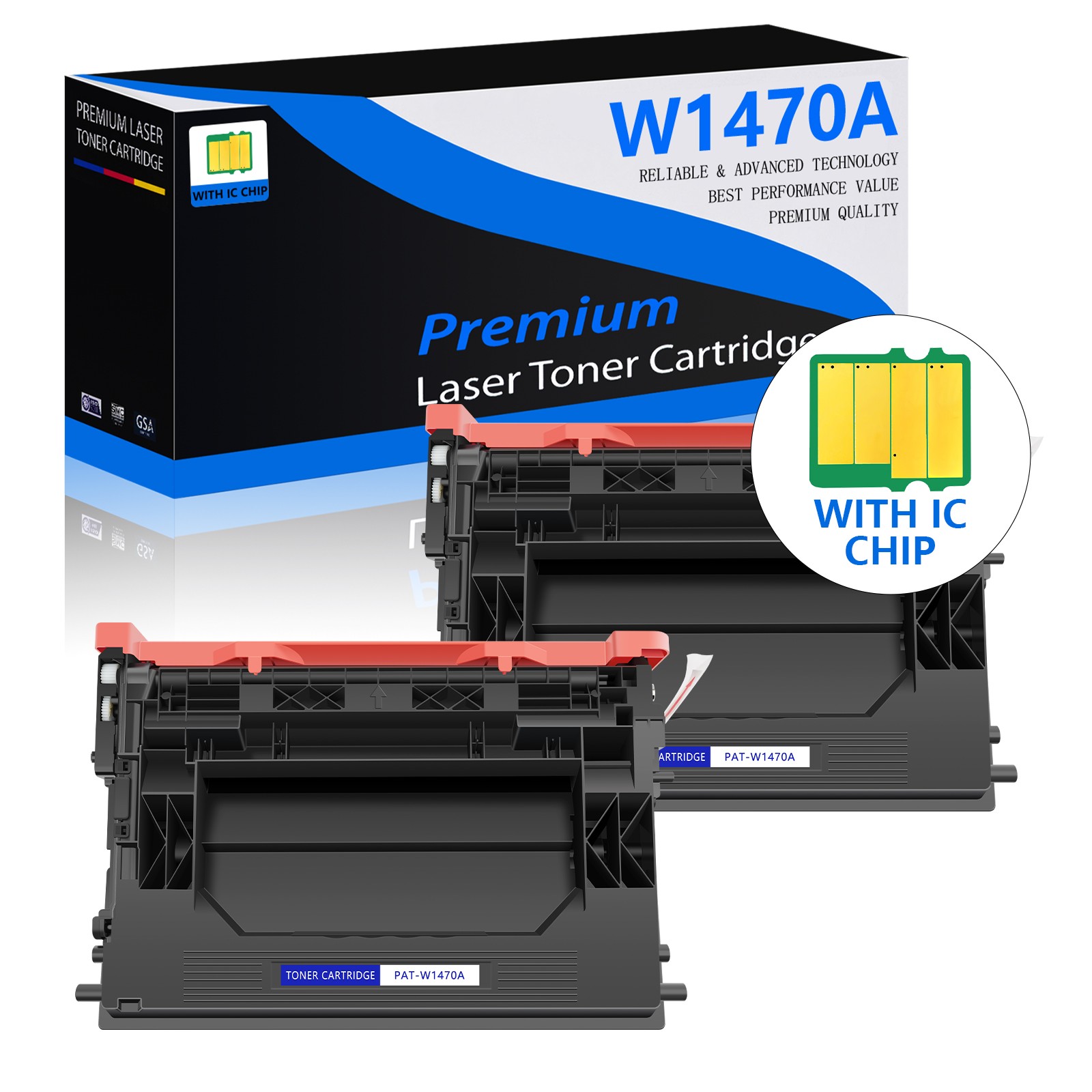2PK 147A Black Toner Cartridge Compatible for HP Enterprise M610 M611 MFP M634