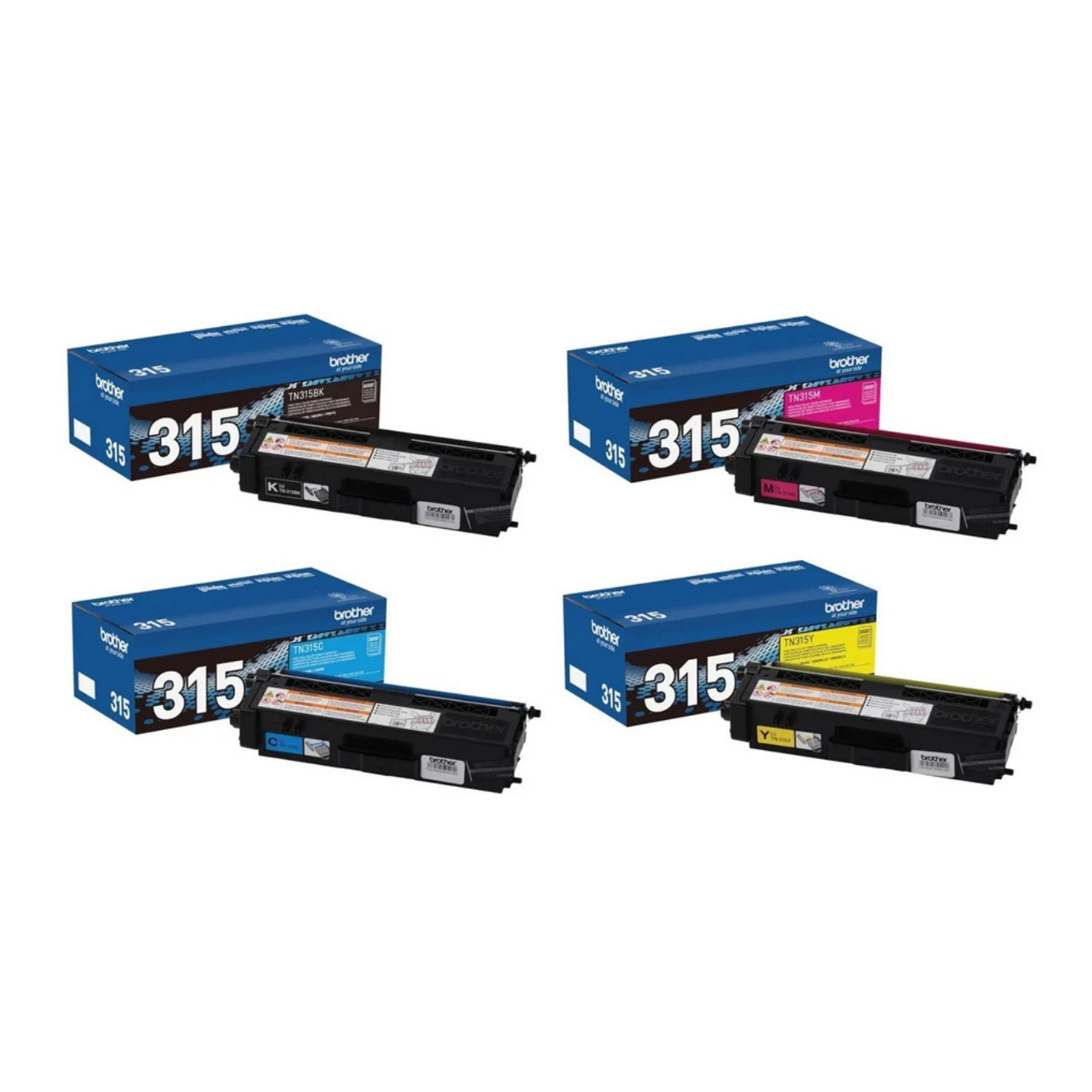 Brother Genuine TN-315 High Yield 4 Color Toner Cartridge Set OEM Sealed