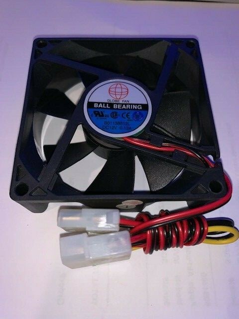 Globe Fan 4 Pin Molex Black 80mm Computer PC Cooler Cooling 3" DC12V B01138812L