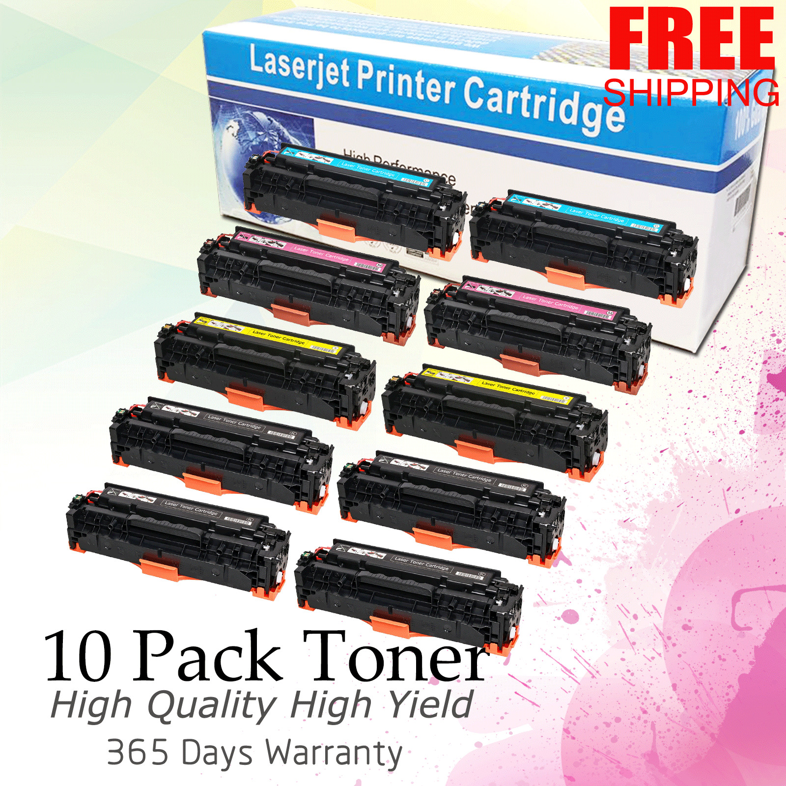 10PK Black Color Toner For Canon CRG 118 ImageClass MF8380Cdw MF8350Cdn MF729CDW