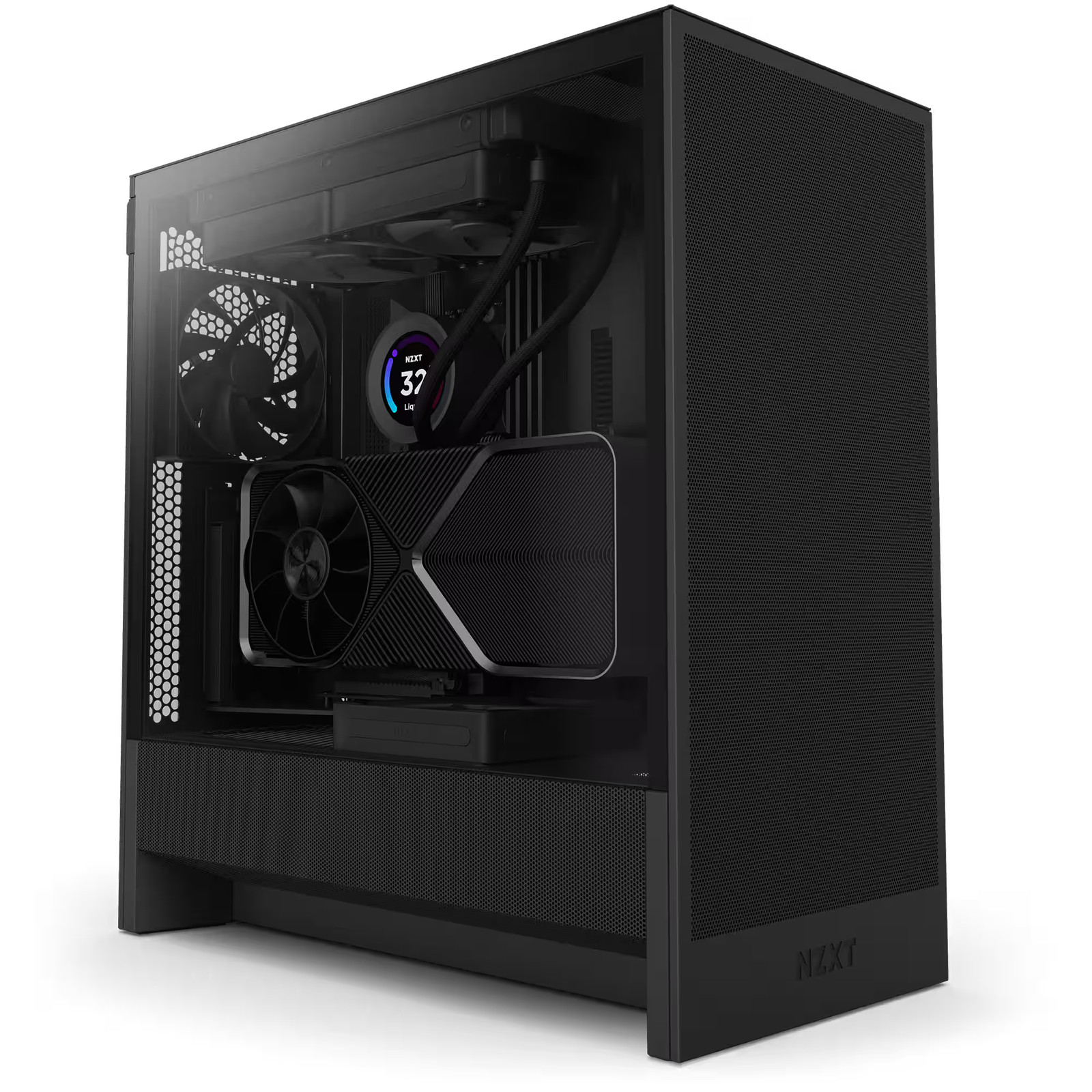 NZXT - H5 Flow 2024 Compact ATX Mid-Tower Airflow PC Case - Black