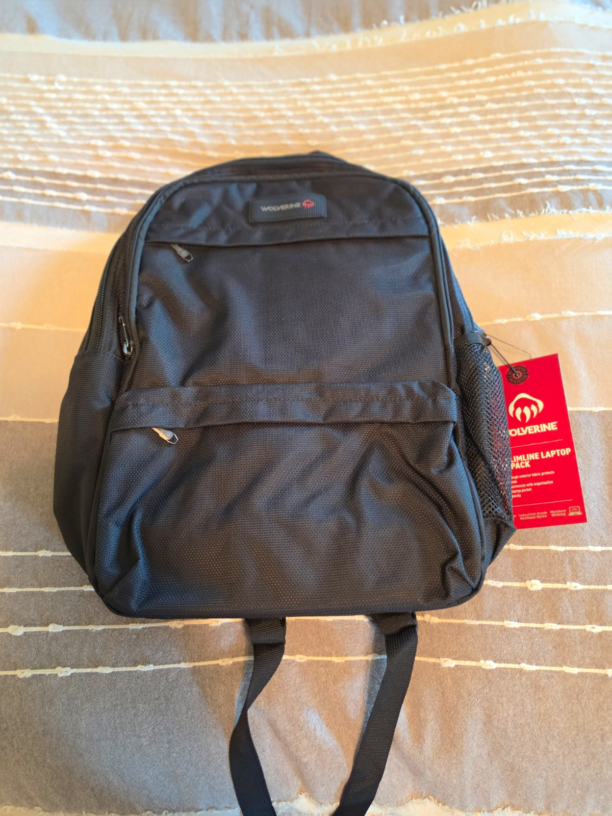 Wolverine 27L Slimline Laptop Backpack 17in Fit Water-Resistant Padded Black