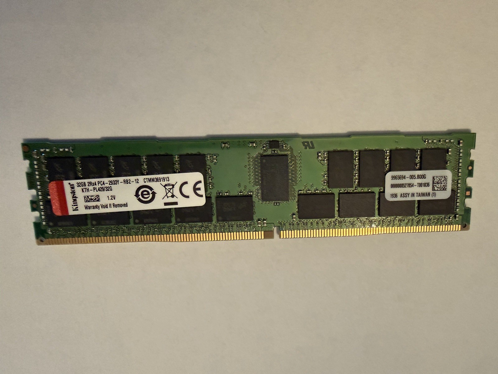 192GB (6x32GB) DDR4-2933 ECC RDIMM PC4-2933Y 2Rx4 HPE ProLiant Gen10 RAM