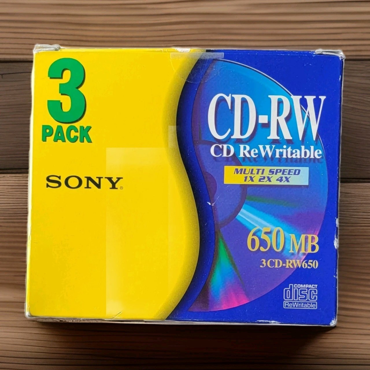 Sony CD-RW CD ReWritable for High Speed Drive Discontinued New Sealed 3 Pack