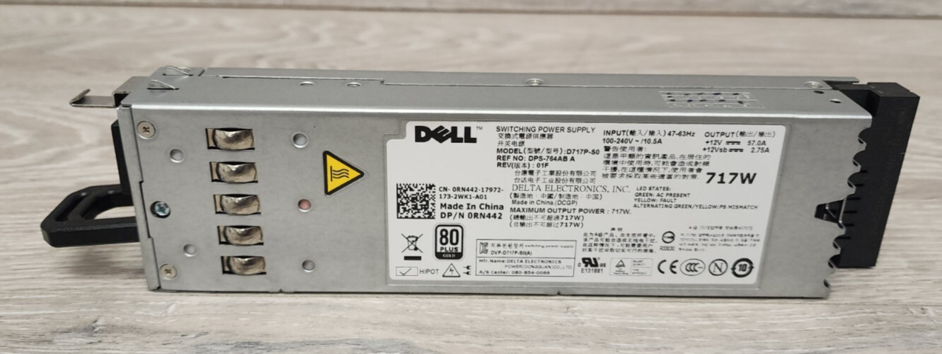 Dell D717P-S0 Switching Power Supply DPS-764AB A For PowerEdge r610 Tested