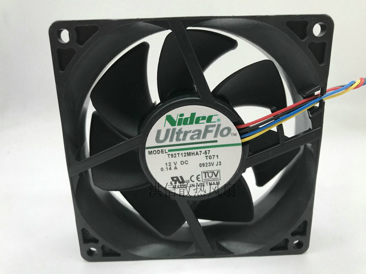 1pcs   Nidec T92T12MHA7-57 DC12V 0.14A 9225 9CM 4-wire PWM cooling fan