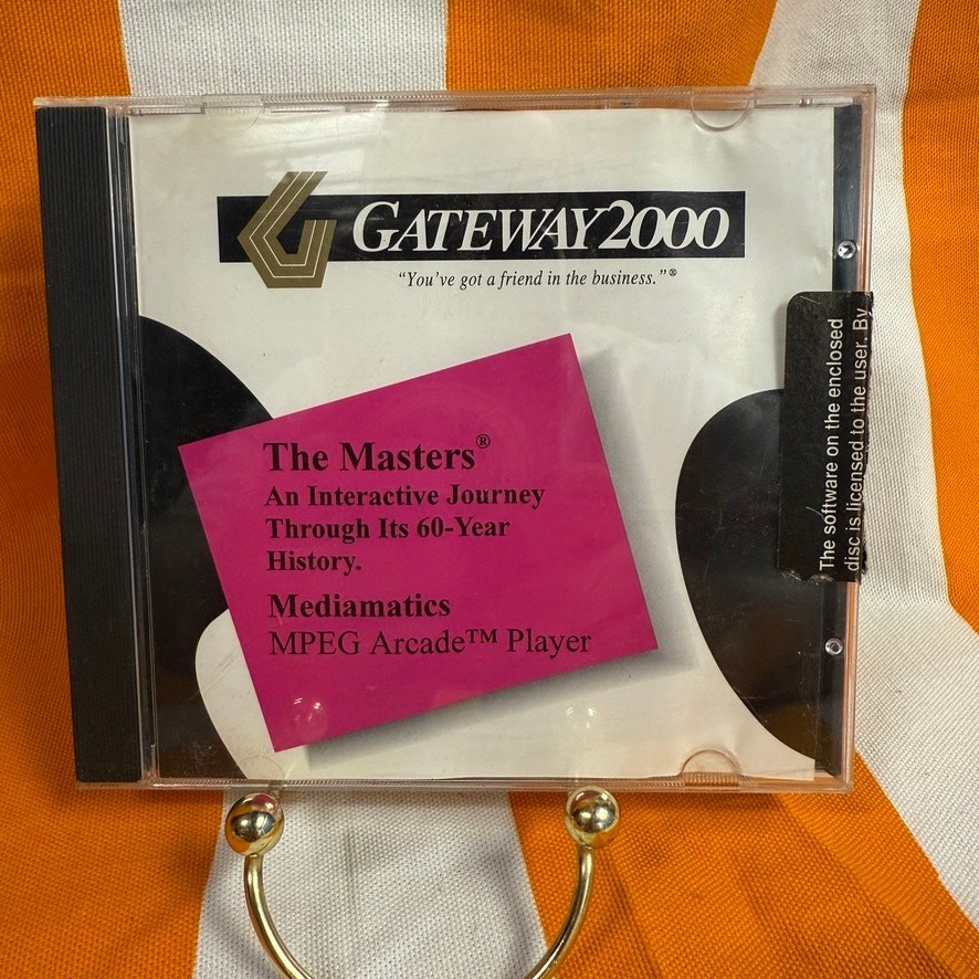 Vintage 1995 Gateway 2000 The Masters Golf Interactive PC CD-ROM Promo Software