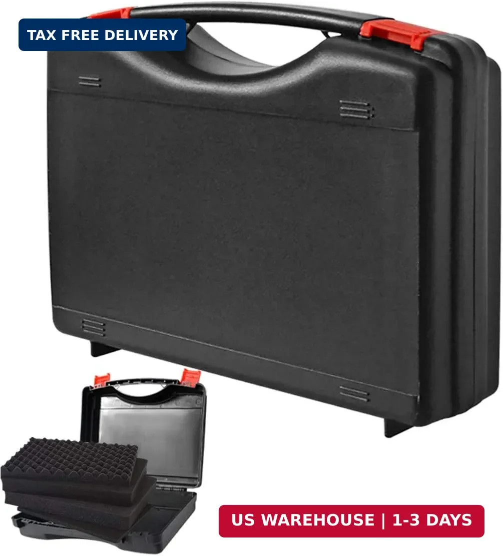 Small Hard Case with Pluck Foam, 12" Customizable Interior Protection Carrying C