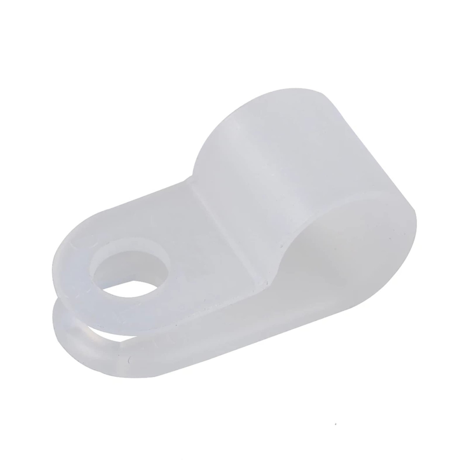 Teansic 200Pcs White Nylon R-Type Cable Clamps, 1/4 Inch Wire Clips