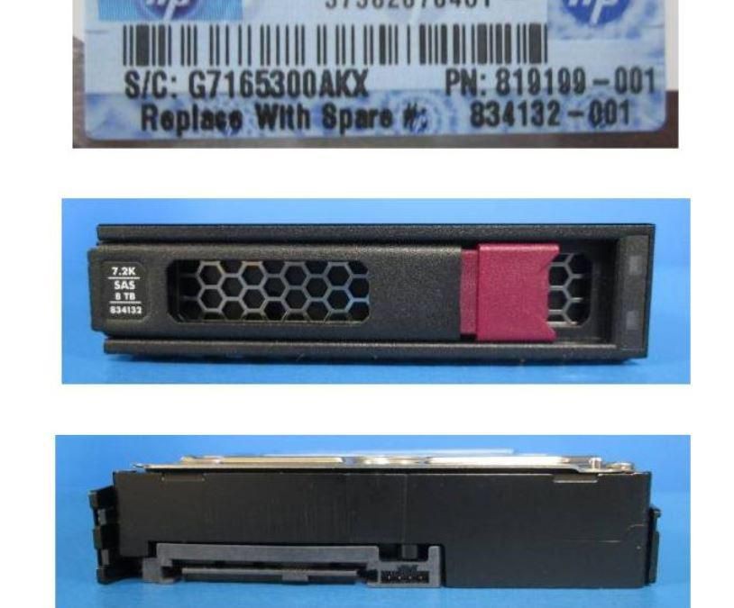 HP W129126862 834031-B21 8TB SAS hard drive - 12 Gb/s interface, 7,200 RPM, ~E~