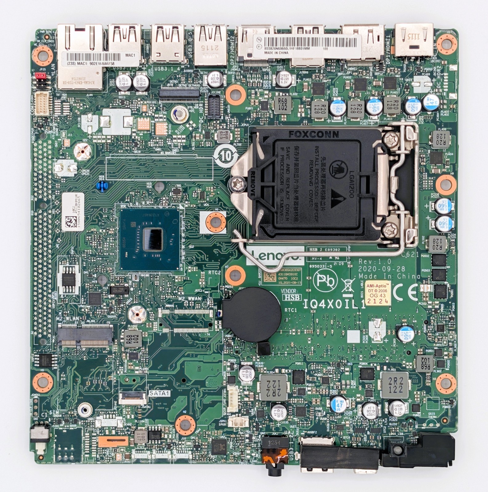 Lenovo ThinkCentre M70q Motherboard System Board 35W H470 Win DPK 5B20U54379