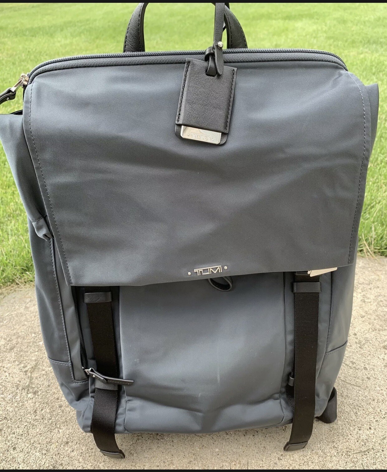 TUMI Dark Navy Voyageur Rucksack Backpack Bag Voyager, DARK GREY, Preloved