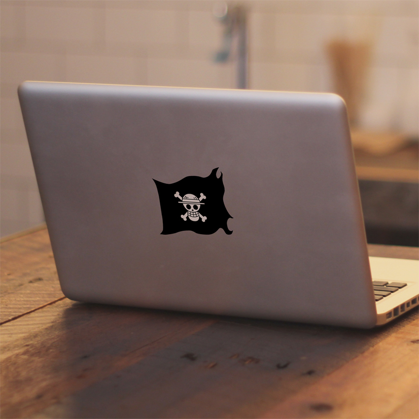 Glowing One Piece Luffy Pirate Skull f Macbook 11 13 15 17" Vinyl Decal Sticker