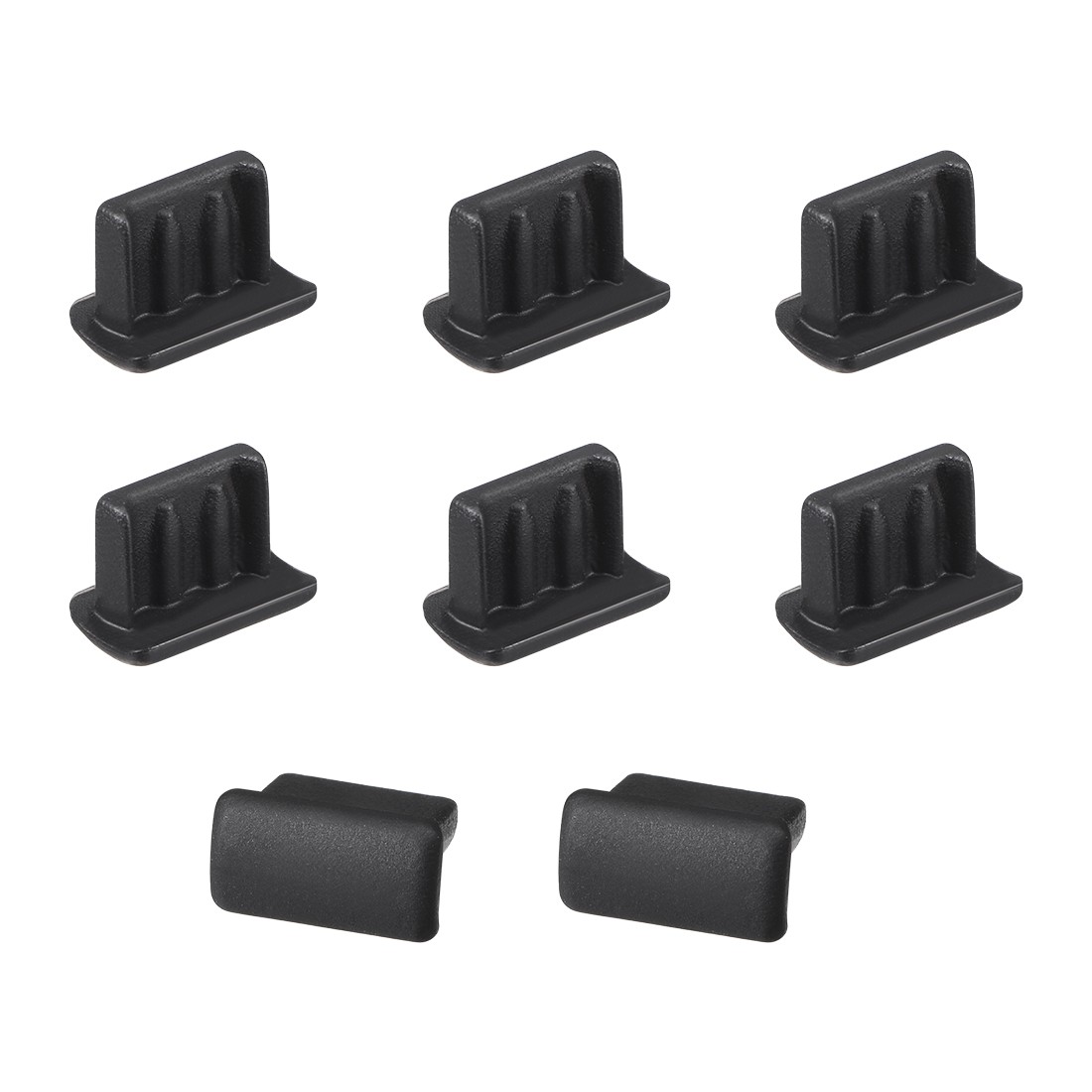 10 x Silicone Mini USB Anti-Dust Stopper Cap Cover Black