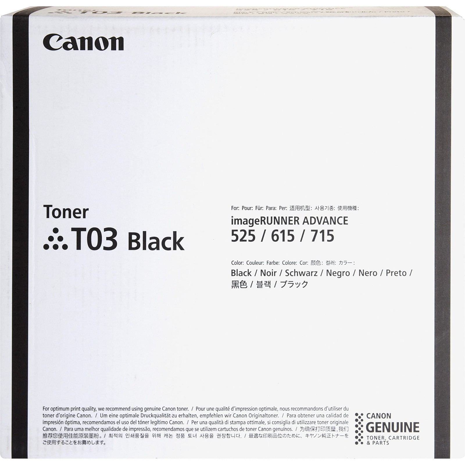 Canon T03 Black Toner Genuine (Opened Box) ImageRUNNER ADV 525 615 715 717