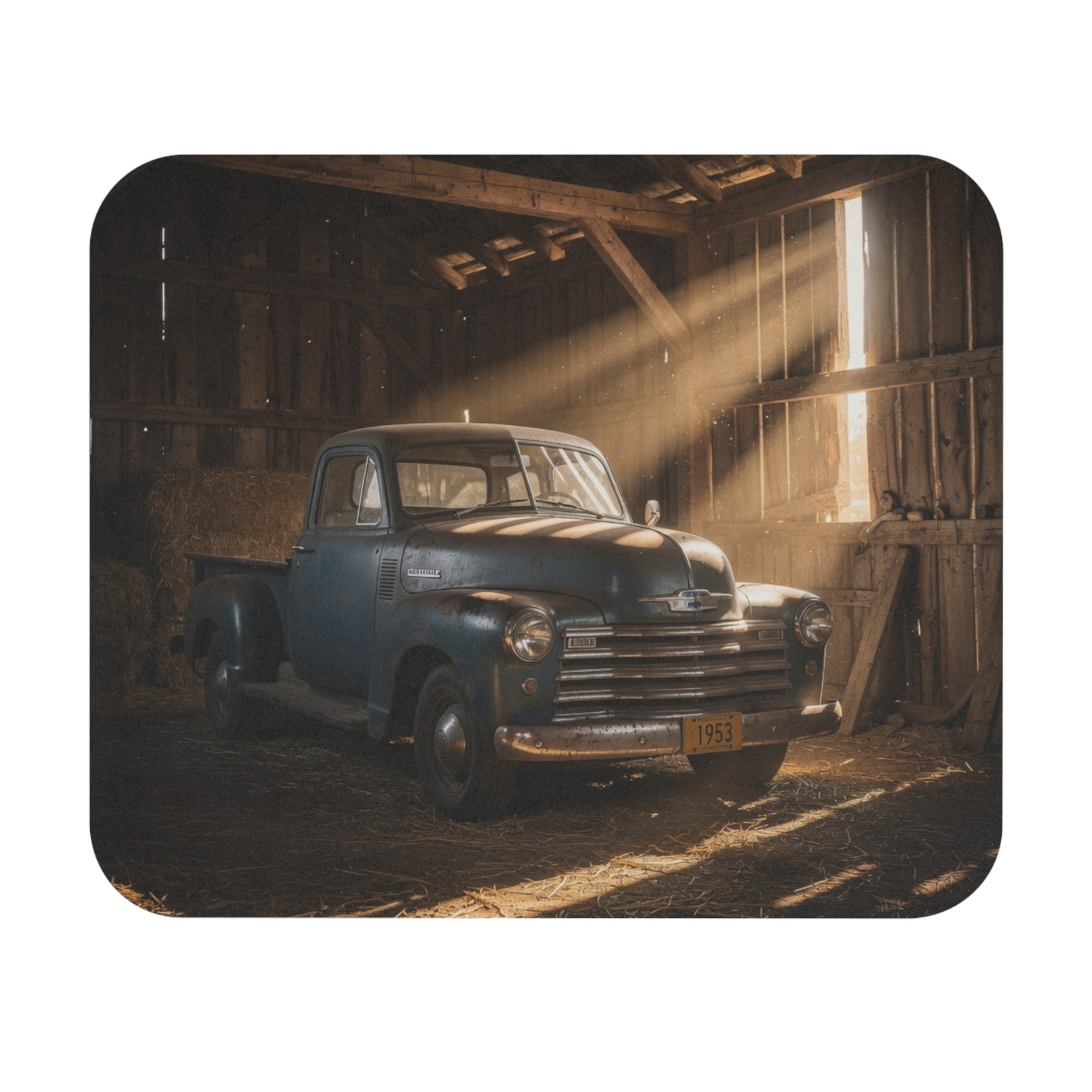 1953 Pickup Mouse Pad Rustic Barn Sunlight Vintage Desk Mat