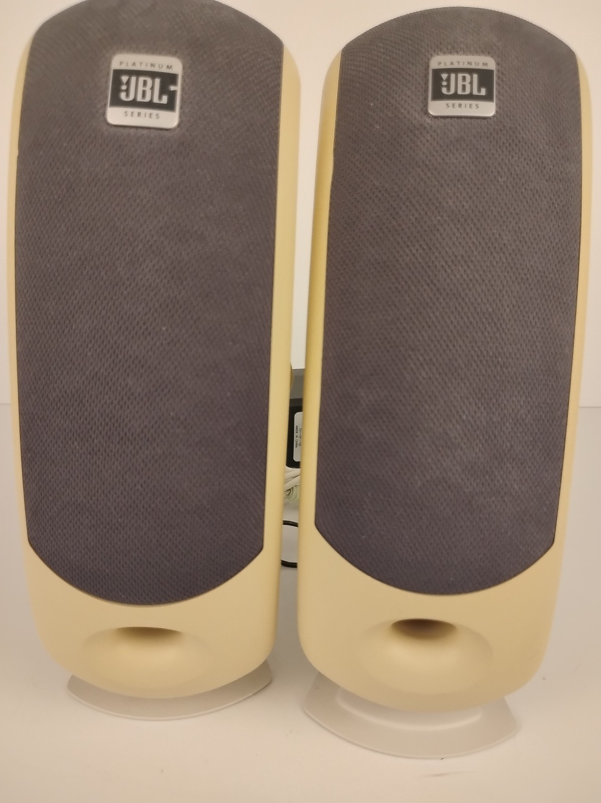 JBL Duet Harman Wired Computer Speakers White Tested Working Vintage