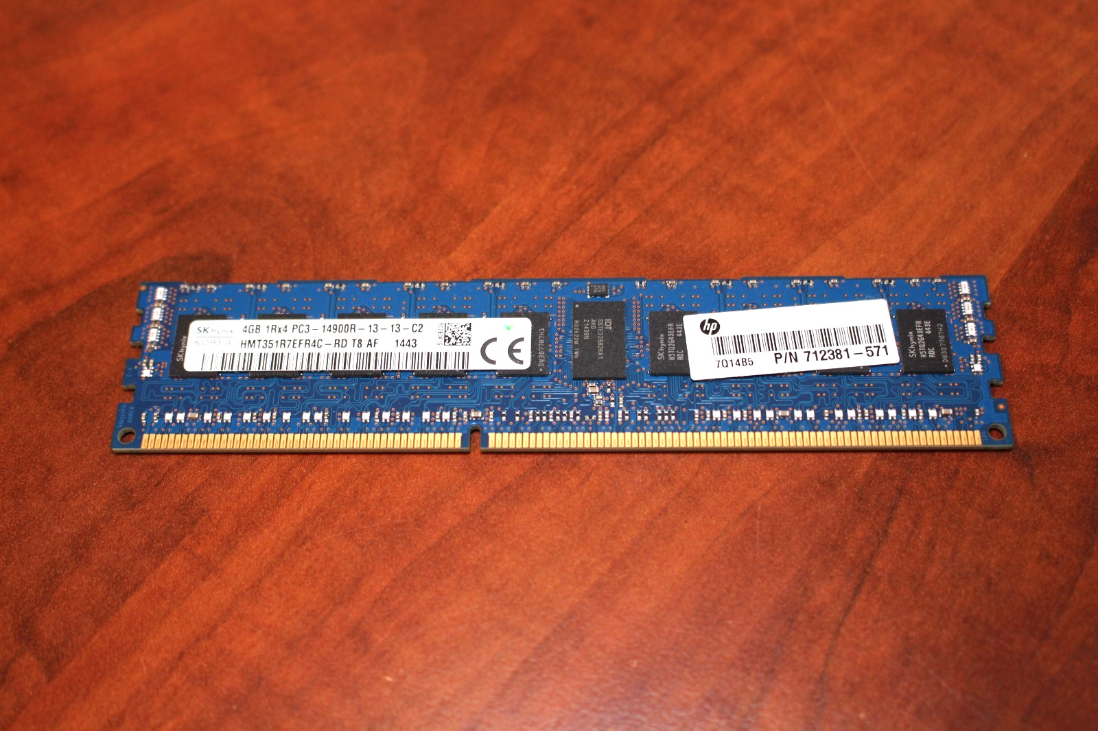 SK Hynix 4GB 1Rx4 PC3L-10600R-9-12-C2 ECC REG Server Memory HMT351R7EFR4A-H9