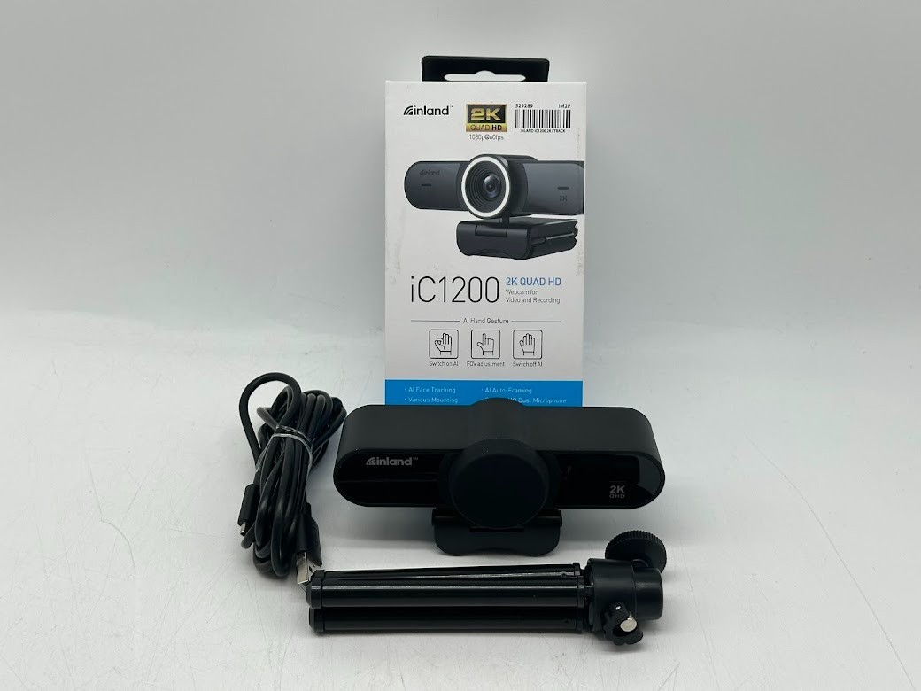 Inland iC1200 face track 2K Webcam with Microphone