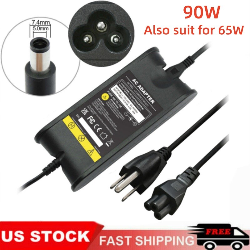 90W Adapter For Dell Vostro 1015 1700 Latitude 5510 Inspiron 65W Laptop Charger