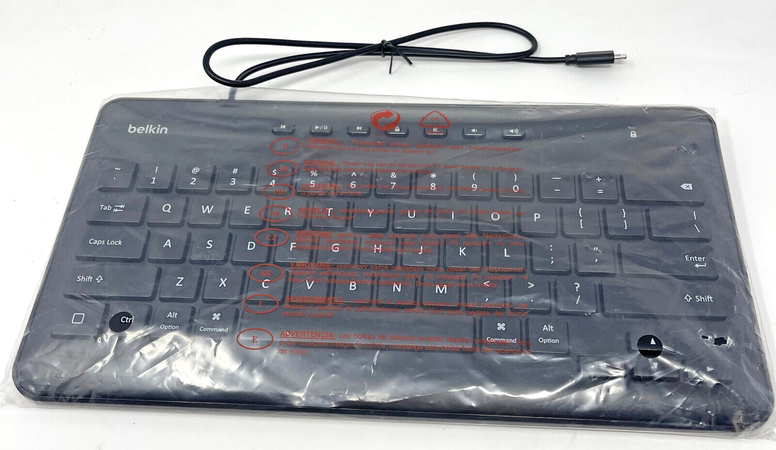 Belkin B2B124 Apple MFi Certified Wired Keyboard to iPads & Lightning Connector
