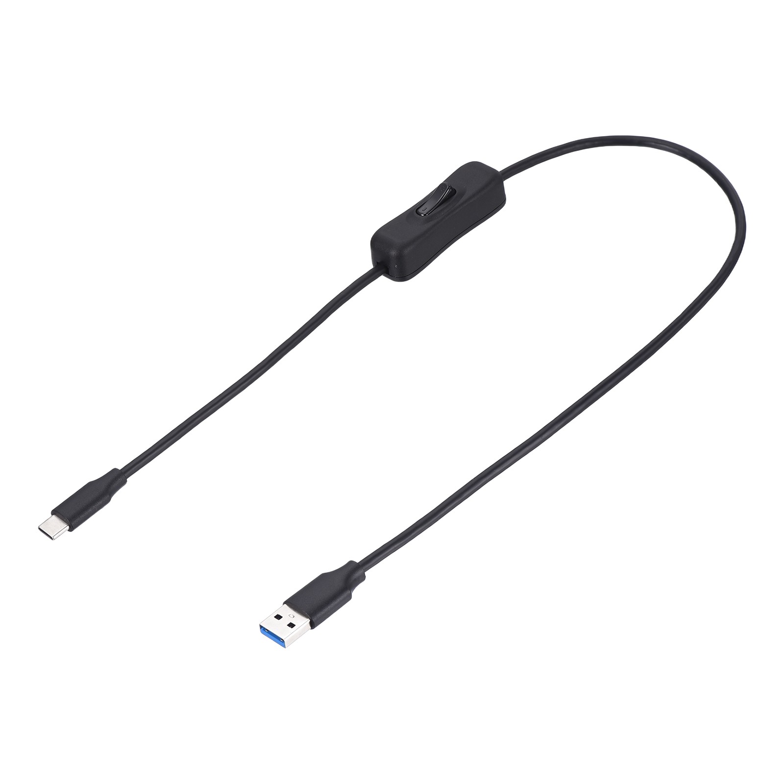 3.2ft USB 3.0 Extension Cable with Switch, USB A Male to Type C Male, Black