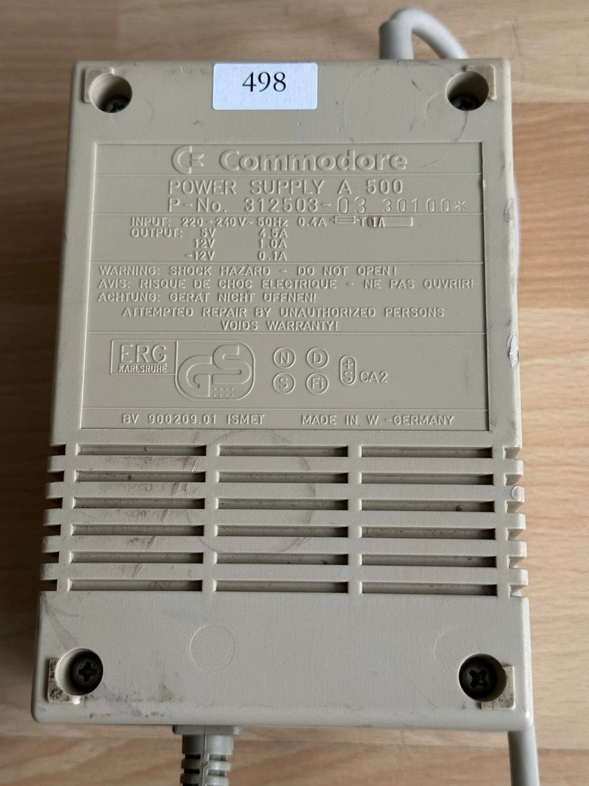 AMIGA 500/500+/A600 & A1200 Power Supply Of 4.5 Amps, Works #20 25