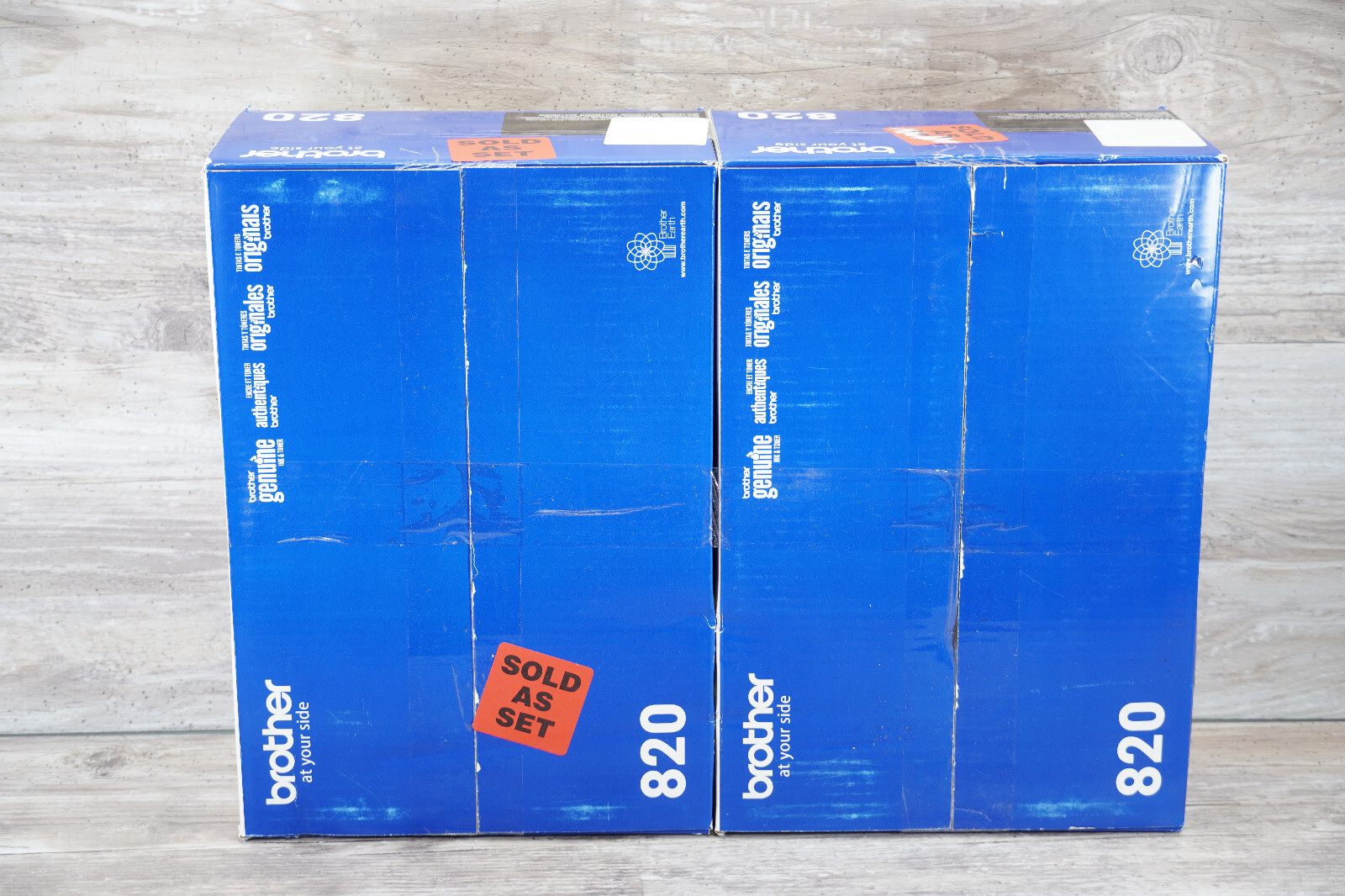 (2) Genuine Brother TN820 Black Toner Cartridge TN-820